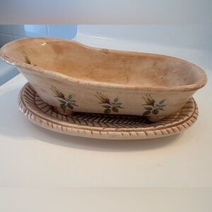 Vintage California Originals Ceramic Footed Bathtub soapdish or planter